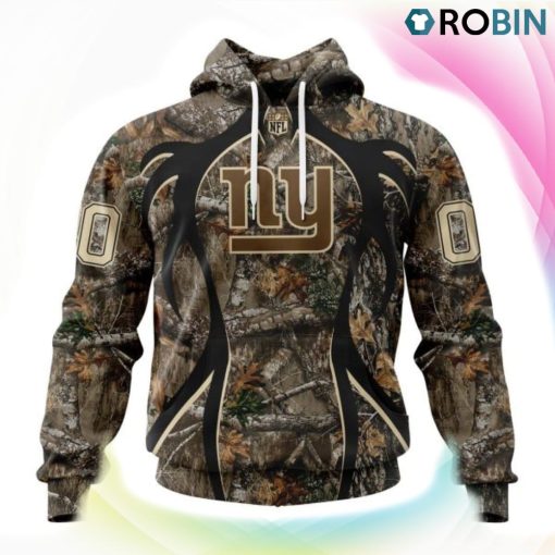New York Giants Hunting Camo Style 3D Hoodie, Giants Gifts for Fans