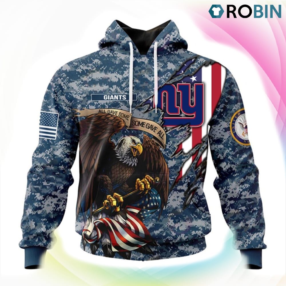 New York Giants NFL Honor US Navy Veterans 3D Hoodie, New York Giants Unique Gifts