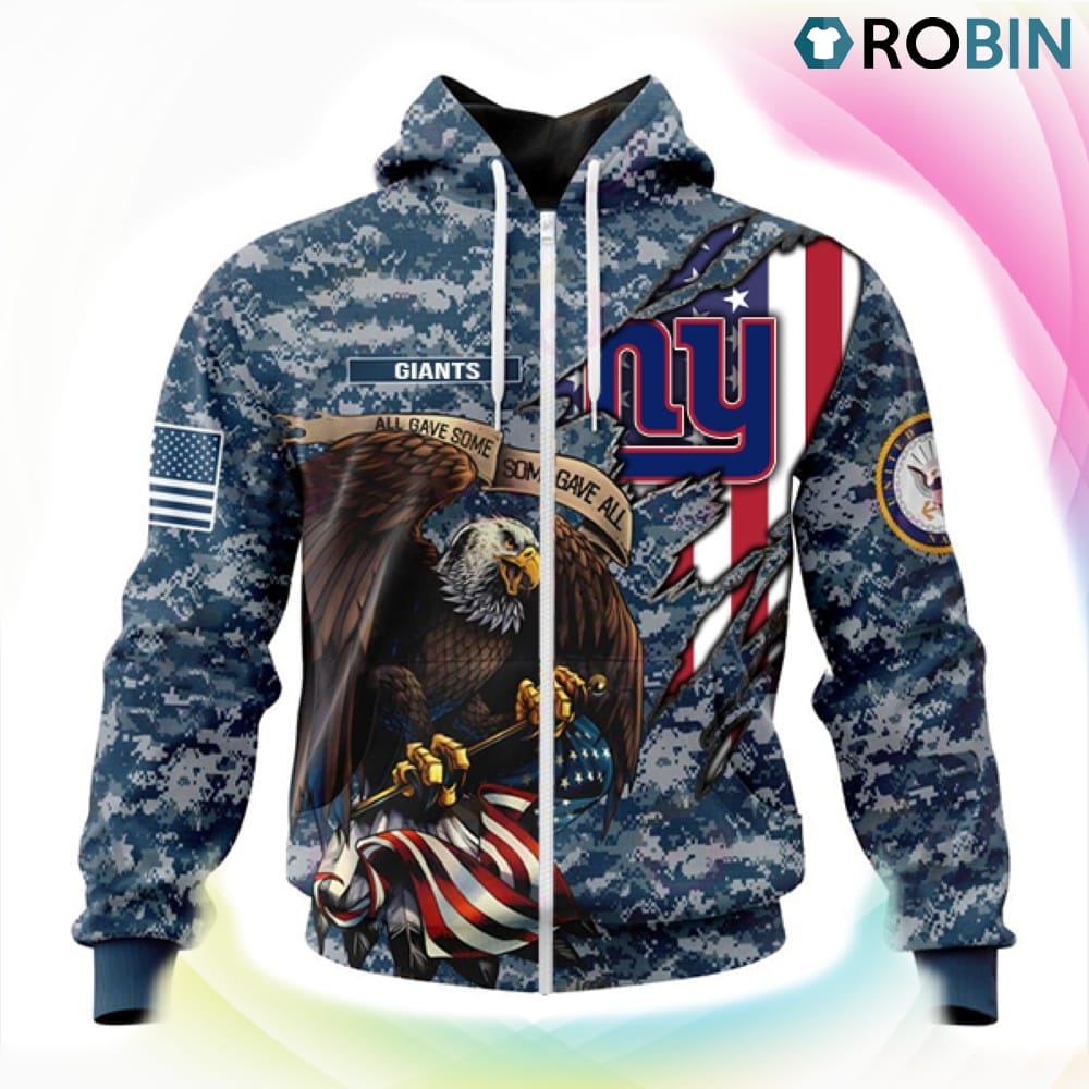 New York Giants NFL Honor US Navy Veterans 3D Hoodie, New York Giants Unique Gifts