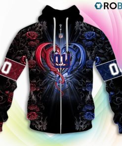 New York Giants NFL Rose Dragon 3D Hoodie, Giants Merchandise