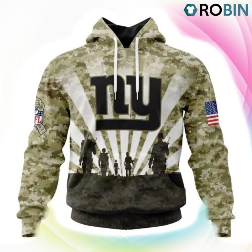 New York Giants NFL Salute To Service 3D Hoodie, New York Giants Gear