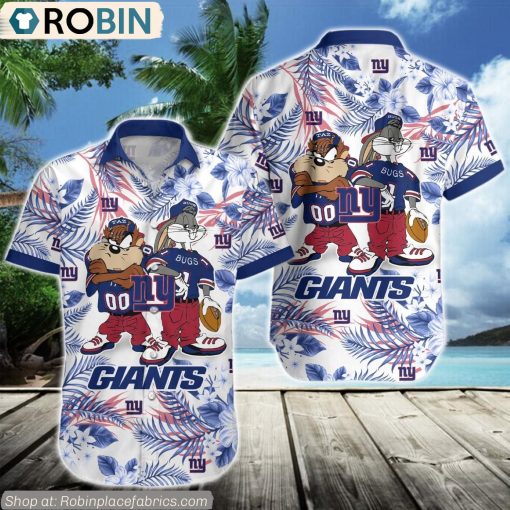 New York Giants Taz And Bugs NFL Teams Hawaiian Shirt