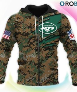 New York Jets NFL Honor US Marine Veterans 3D Hoodie, Jets Apparel