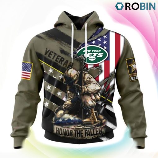New York Jets NFL Honor Veterans And Their Families 3D Hoodie, Jets Team Gifts