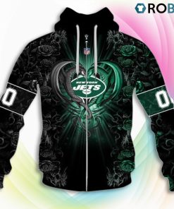 New York Jets NFL Rose Dragon 3D Hoodie, Jets Gear New York Jets NFL Rose Dragon 3D Hoodie, Jets Gear