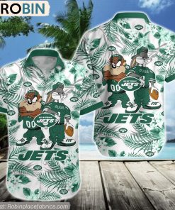 New York Jets Taz And Bugs NFL Teams Hawaiian Shirt