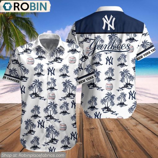New York Yankees Palm Island Pattern MLB Hawaiian Shirt
