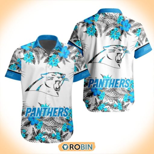 NFL Carolina Panthers Special Floral Hawaiian Button Shirt