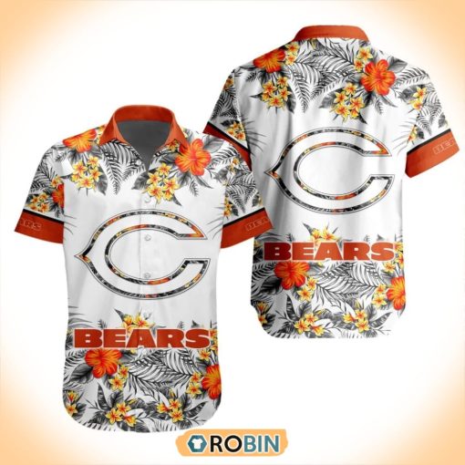 NFL Chicago Bears Special Floral Hawaiian Button Shirt
