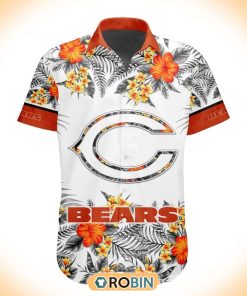 NFL Chicago Bears Special Floral Hawaiian Button Shirt