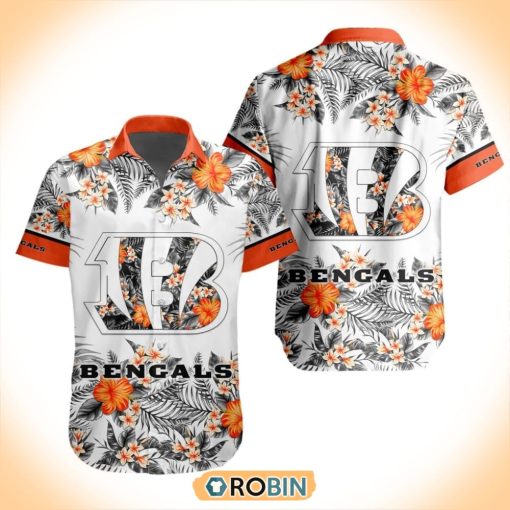 NFL Cincinnati Bengals Special Floral Hawaiian Button Shirt