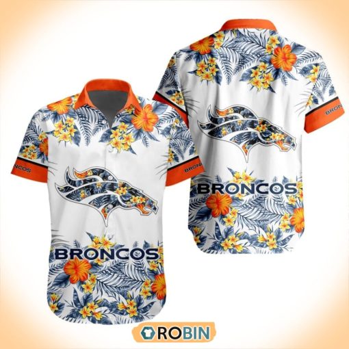 NFL Denver Broncos Special Floral Hawaiian Button Shirt