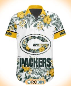 NFL Green Bay Packers Special Floral Hawaiian Button Shirt NFL Green Bay Packers Special Floral Hawaiian Button Shirt