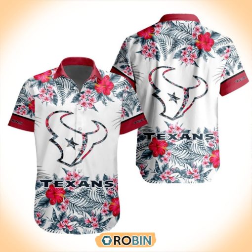 NFL Houston Texans Special Floral Hawaiian Button Shirt