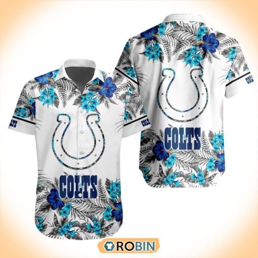 NFL Indianapolis Colts Special Floral Hawaiian Button Shirt