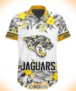 NFL Jacksonville Jaguars Special Floral Hawaiian Button Shirt NFL Jacksonville Jaguars Special Floral Hawaiian Button Shirt