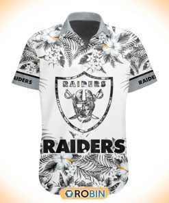 NFL Las Vegas Raiders Special Floral Hawaiian Button Shirt
