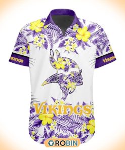 NFL Minnesota Vikings Special Floral Hawaiian Button Shirt