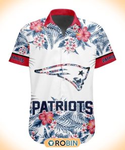 NFL New England Patriots Special Floral Hawaiian Button Shirt NFL New England Patriots Special Floral Hawaiian Button Shirt