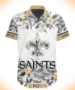 NFL New Orleans Saints Special Floral Hawaiian Button Shirt