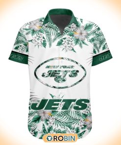 NFL New York Jets Special Floral Hawaiian Button Shirt