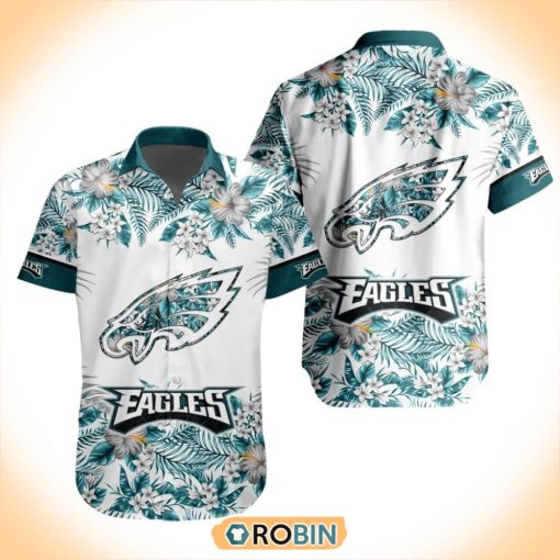 NFL Philadelphia Eagles Special Floral Hawaiian Button Shirt
