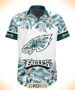 NFL Philadelphia Eagles Special Floral Hawaiian Button Shirt NFL Philadelphia Eagles Special Floral Hawaiian Button Shirt
