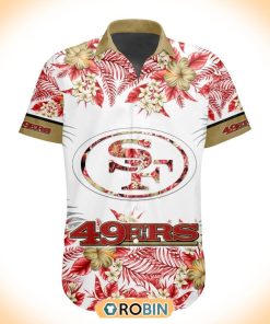 NFL San Francisco 49ers Special Floral Hawaiian Button Shirt NFL San Francisco 49ers Special Floral Hawaiian Button Shirt