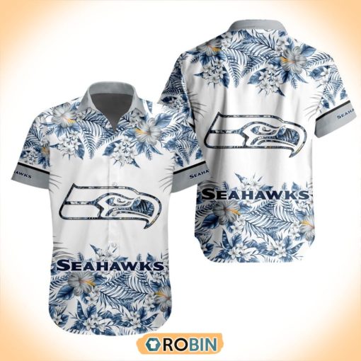 NFL Seattle Seahawks Special Floral Hawaiian Button Shirt