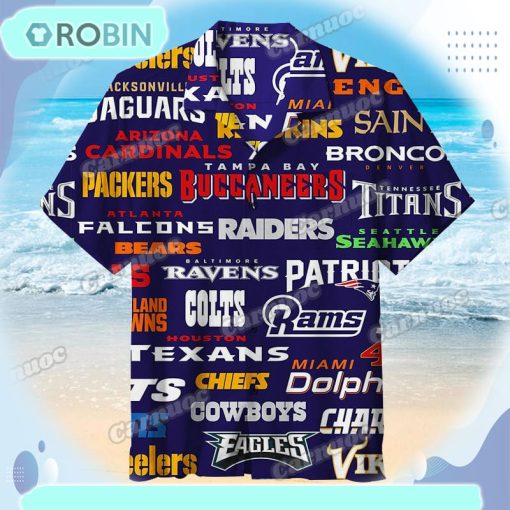NFL Team Logos Hawaiian Shirt HWS45
