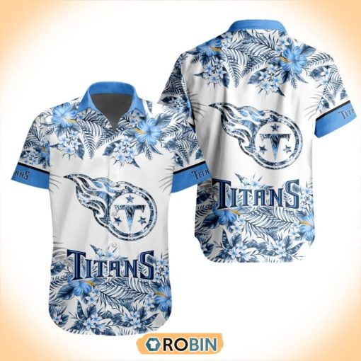 NFL Tennessee Titans Special Floral Hawaiian Button Shirt