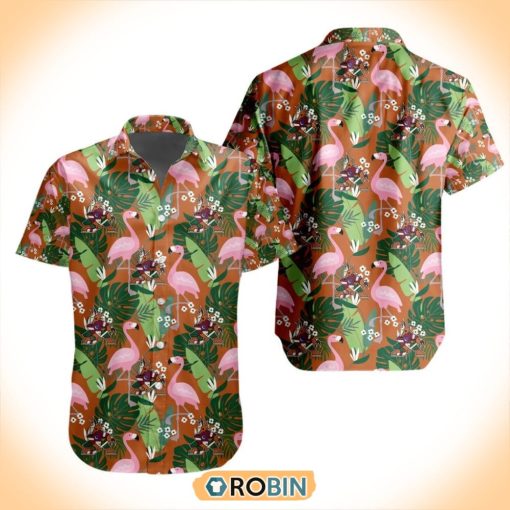 NHL Arizona Coyotes Flamingo Flowers Hawaiian Shirt