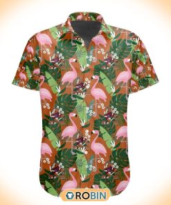 NHL Arizona Coyotes Flamingo Flowers Hawaiian Shirt NHL Arizona Coyotes Flamingo Flowers Hawaiian Shirt
