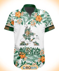 NHL Arizona Coyotes Special Floral Hawaiian Button Shirt NHL Arizona Coyotes Special Floral Hawaiian Button Shirt