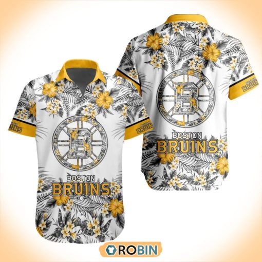 NHL Boston Bruins Special Floral Hawaiian Button Shirt