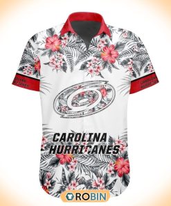 NHL Carolina Hurricanes Special Floral Hawaiian Button Shirt NHL Carolina Hurricanes Special Floral Hawaiian Button Shirt