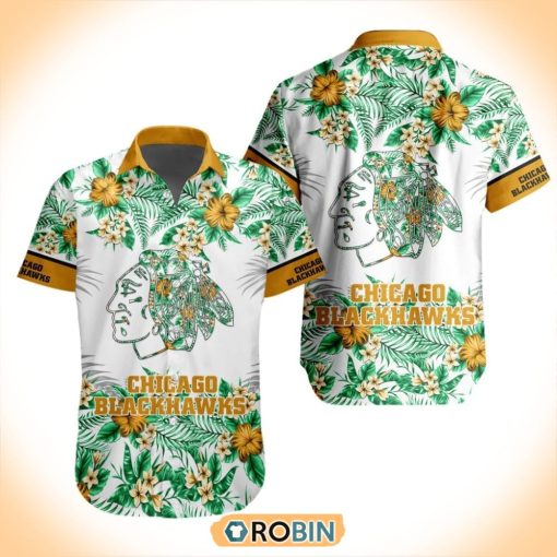 NHL Chicago Blackhawks Special Floral Hawaiian Button Shirt