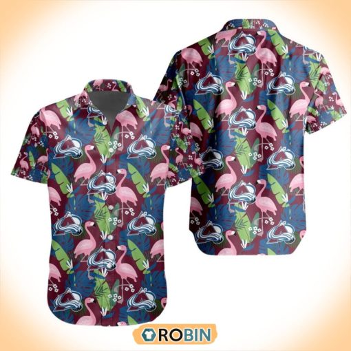 NHL Colorado Avalanche Flamingo Flowers Hawaiian Shirt