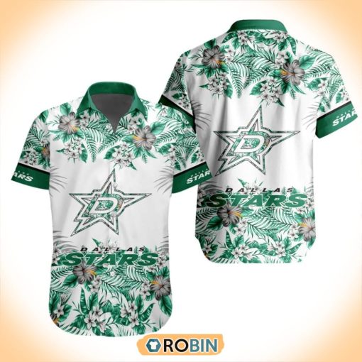 NHL Dallas Stars Special Floral Hawaiian Button Shirt