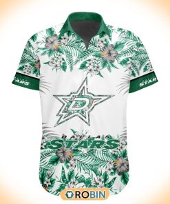 NHL Dallas Stars Special Floral Hawaiian Button Shirt NHL Dallas Stars Special Floral Hawaiian Button Shirt