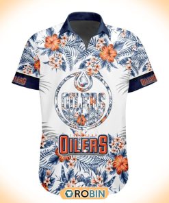 NHL Edmonton Oilers Special Floral Hawaiian Button Shirt NHL Edmonton Oilers Special Floral Hawaiian Button Shirt