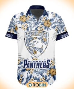 NHL Florida Panthers Special Floral Hawaiian Button Shirt NHL Florida Panthers Special Floral Hawaiian Button Shirt