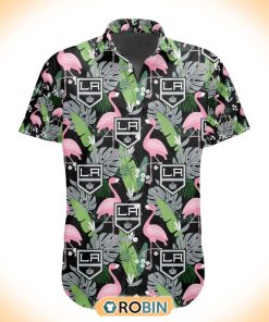 NHL Los Angeles Kings Flamingo Flowers Hawaiian Shirt NHL Los Angeles Kings Flamingo Flowers Hawaiian Shirt