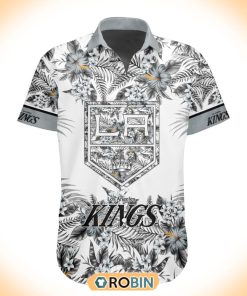NHL Los Angeles Kings Special Floral Hawaiian Button Shirt NHL Los Angeles Kings Special Floral Hawaiian Button Shirt
