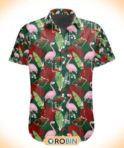 NHL Minnesota Wild Flamingo Flowers Hawaiian Shirt NHL Minnesota Wild Flamingo Flowers Hawaiian Shirt