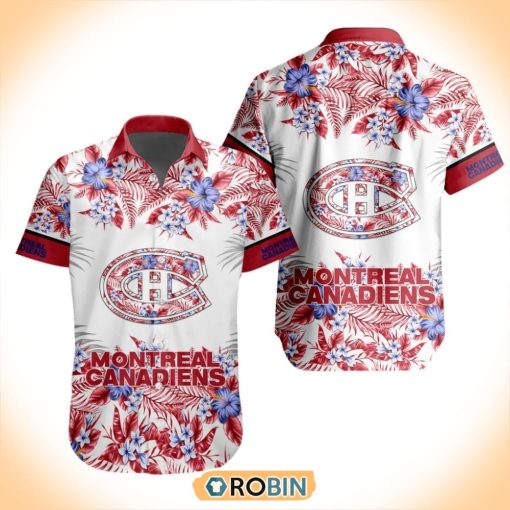 NHL Montreal Canadiens Special Floral Hawaiian Button Shirt