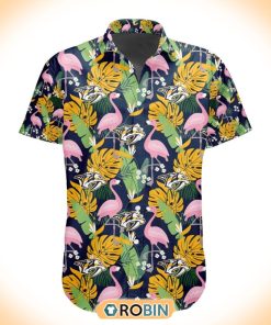 NHL Nashville Predators Flamingo Flowers Hawaiian Shirt NHL Nashville Predators Flamingo Flowers Hawaiian Shirt