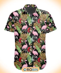 NHL Ottawa Senators Flamingo Flowers Hawaiian Shirt NHL Ottawa Senators Flamingo Flowers Hawaiian Shirt