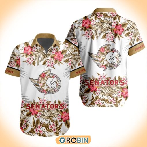 NHL Ottawa Senators Special Floral Hawaiian Button Shirt