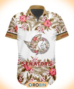 NHL Ottawa Senators Special Floral Hawaiian Button Shirt NHL Ottawa Senators Special Floral Hawaiian Button Shirt